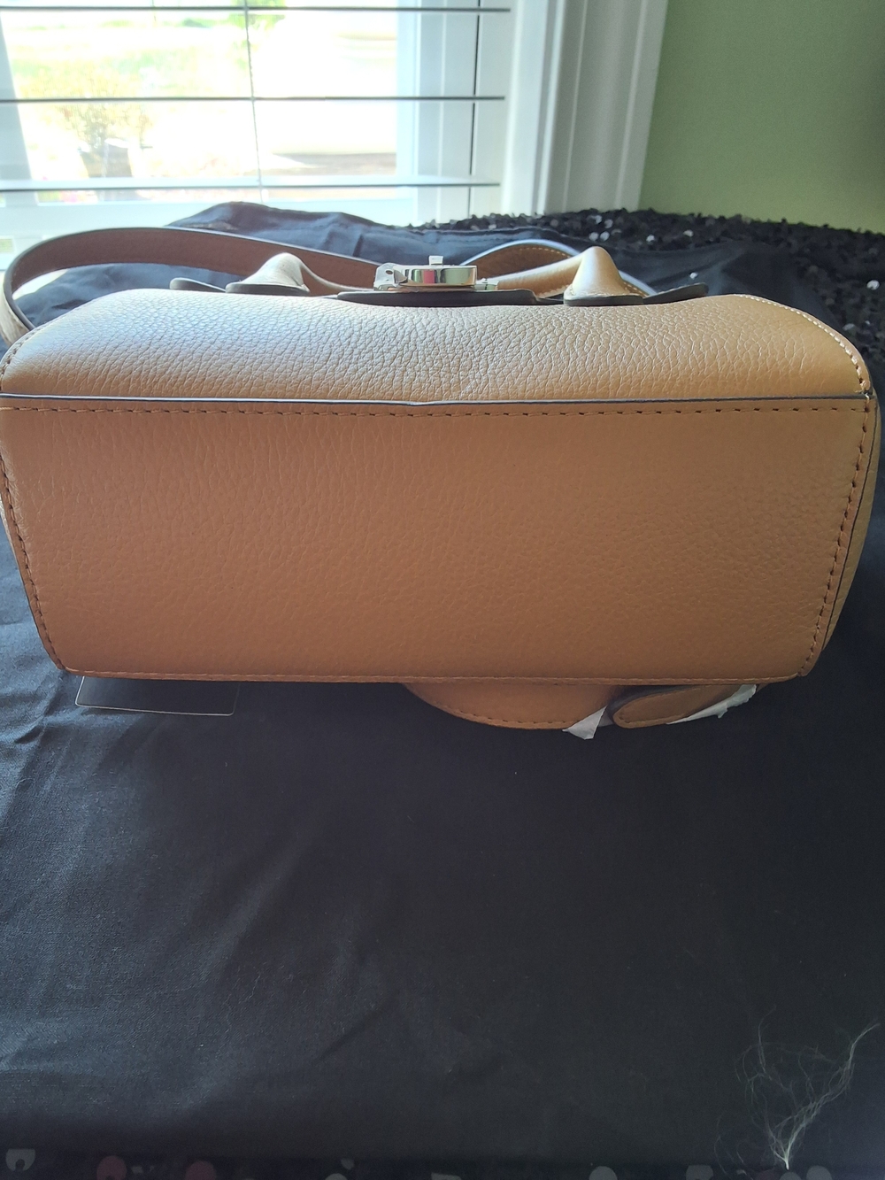 Lauren Ralph Lauren Tanner Small Satchel Leather Crossbody Bag Brown New - Picture 6 of 8